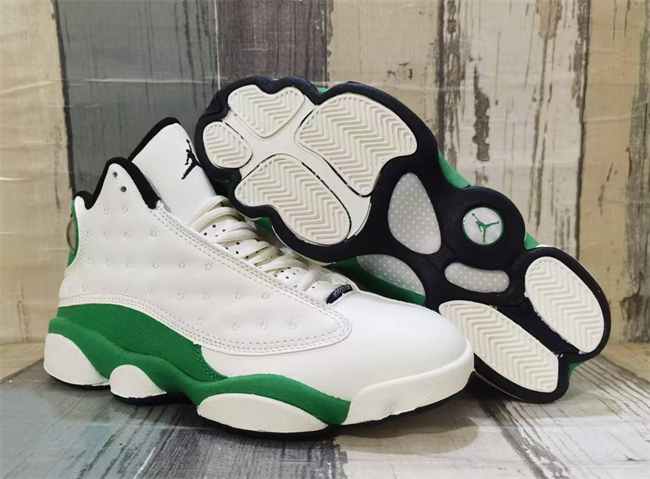 Men's Running Weapon Air Jordan 13 White/Green Shoes 068